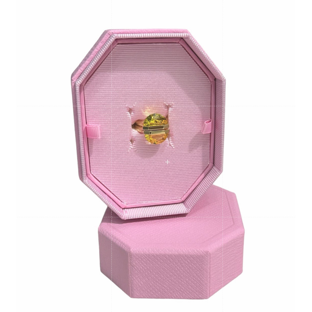 Swarovski Lucent ring Magnetic closure, Yellow, Gold-tone plated size 52/6